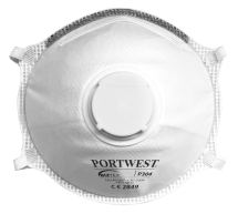 Portwest P304 - FFP3 Valved Dolomite Light Cup Respirator - White (Box of 10)