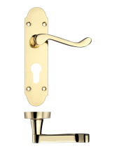 Project Oxford Lever on Europrofile Lock Backplate - 168mm x 42mm