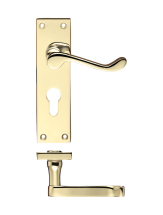 Project Victorian Scroll Lever on Europrofile Lock Backplate -150mm x 40mm