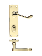 Project Victorian Scroll Lever on Bathroom Backplate -150mm x 40mm