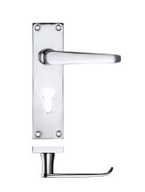 Project Victorian Flat Lever on Europrofile Lock Backplate 150 x 40mm