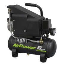 Sealey SAC0610E Compressor 6ltr Direct Drive 1hp
