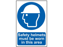 Safety helmets must be worn in this area - PVC (200 x 300mm)