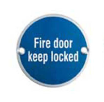 76 X 1.5mm Fire Door Sign - Keep Locked - Face Fix