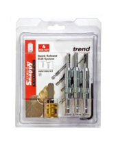 Trend Drill Bit Guides 4 piece set - for accurately drilling pilot holes centrally to any countersin