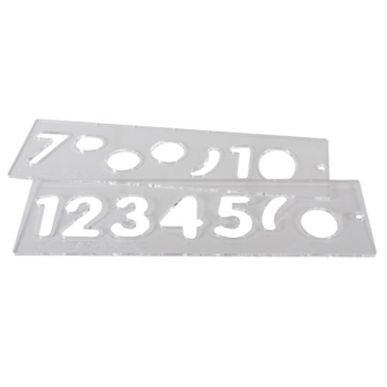 Template set number 57mm uppercase Template set number 57mm uppercase