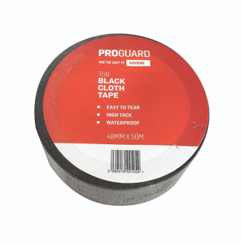 Proguard Black Cloth Tape - 48mm x 50m