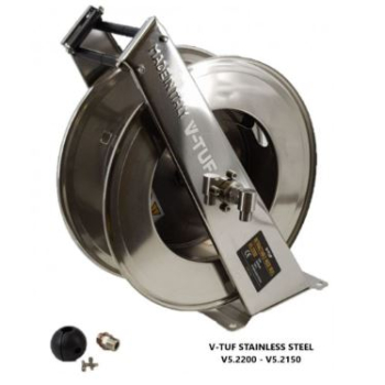 V-Tuf 15m Retractable Hose Reel - Stainless Steel