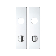 Spare Push on Bathroom Backplate for Aluminium including the Turn and release - 78mm Centres