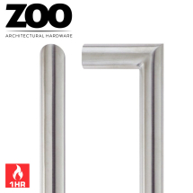 19mm Mitred Pull Handle - 425mm Centers - Grade 201 - Bolt Through Fixings