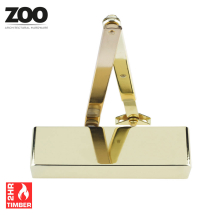 Zoo Size 2-4 Door Closer C/W Back Check & Delayed Action - Flat Arm and Body (P.A Bracket Inc)