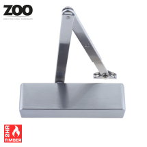 Zoo Size 2-4 Door Closer C/W Back Check & Delayed Action - Flat Arm and Body(P.A Bracket Inc)