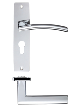 Amalfi Lever Euro Lock (47.5mm c/c) On Backplate - 180x43mm