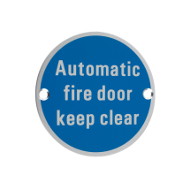 Signage - Automatic Fire Door Keep Clear