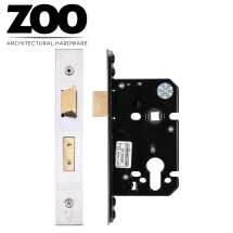 Euro Profile Sash Lock - 64mm C/W Stainless Steel Forend and
