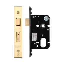 Oval Profile Sash Lock - 64mm C/W PVD Forend and Strike