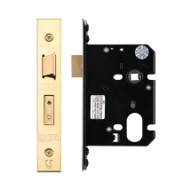 Oval Profile Sash Lock - 76mm C/W PVD Forend and Strike